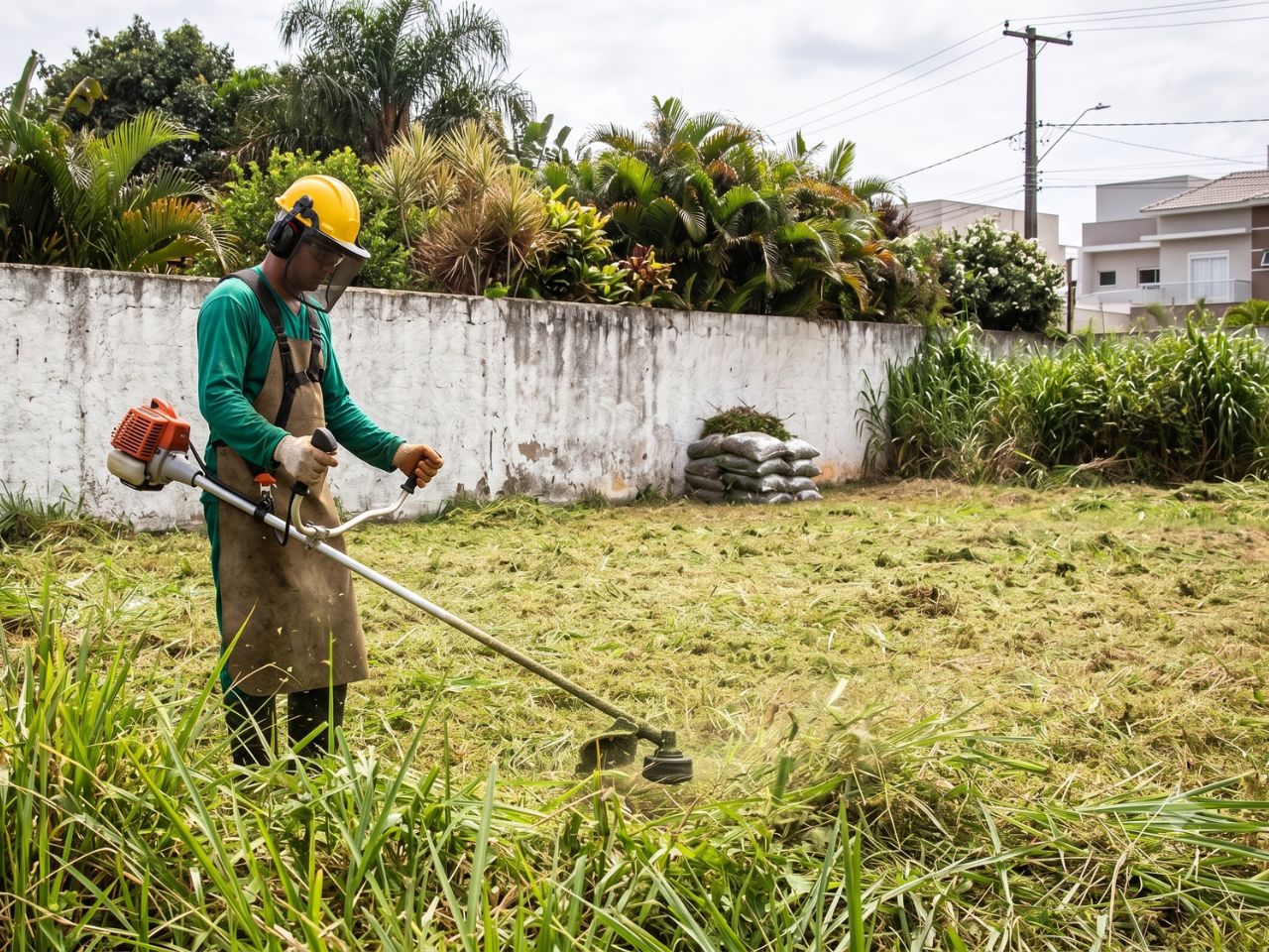 Terreno abandonado com mato alto